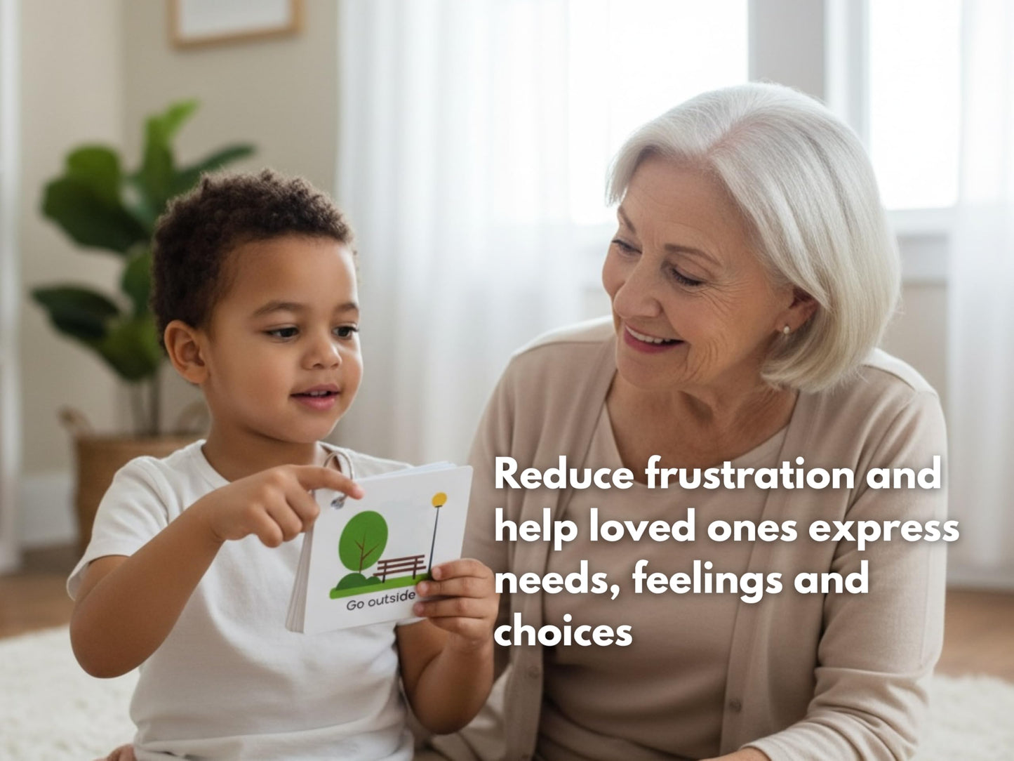 Plastic Communication Cards for Non Verbal Children and Adults with Autism, Speech Delay Visual aid