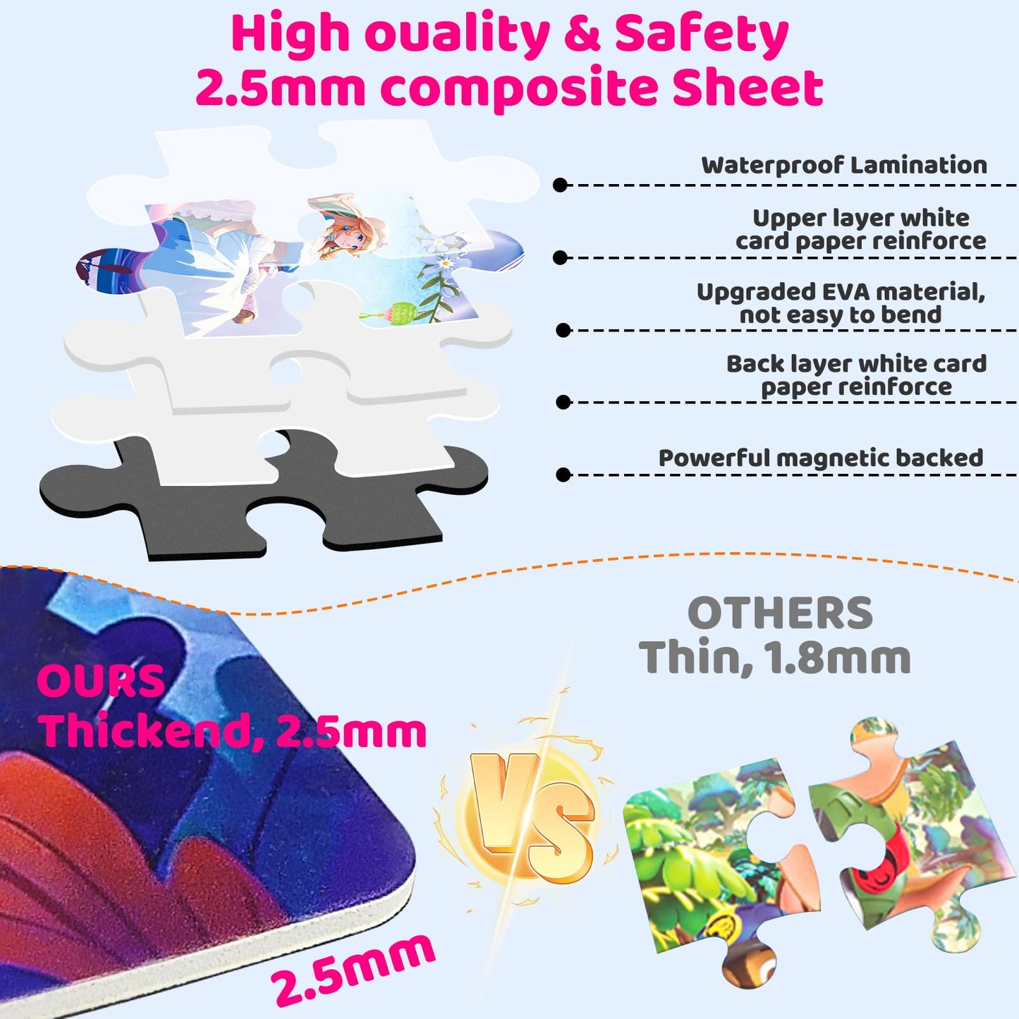 Princess Magnetic Puzzles for Girls 4-8 3 * 48 PCS Princess Themes Puzzle Magnetic Puzzles for Girls 5-6 Travel Puzzles or Airplane/Car/Road Trip Gift Toys for Girl 6-8 Years Old