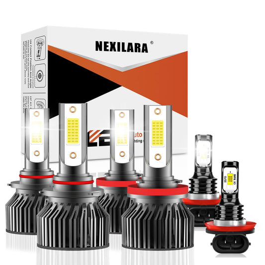 NEXILARA Light Bulbs Combo Kit for 2019-2023 Dodge RAM 1500 2500 3500, 9005 High Beam, H11 Low Beam & Fog Lights