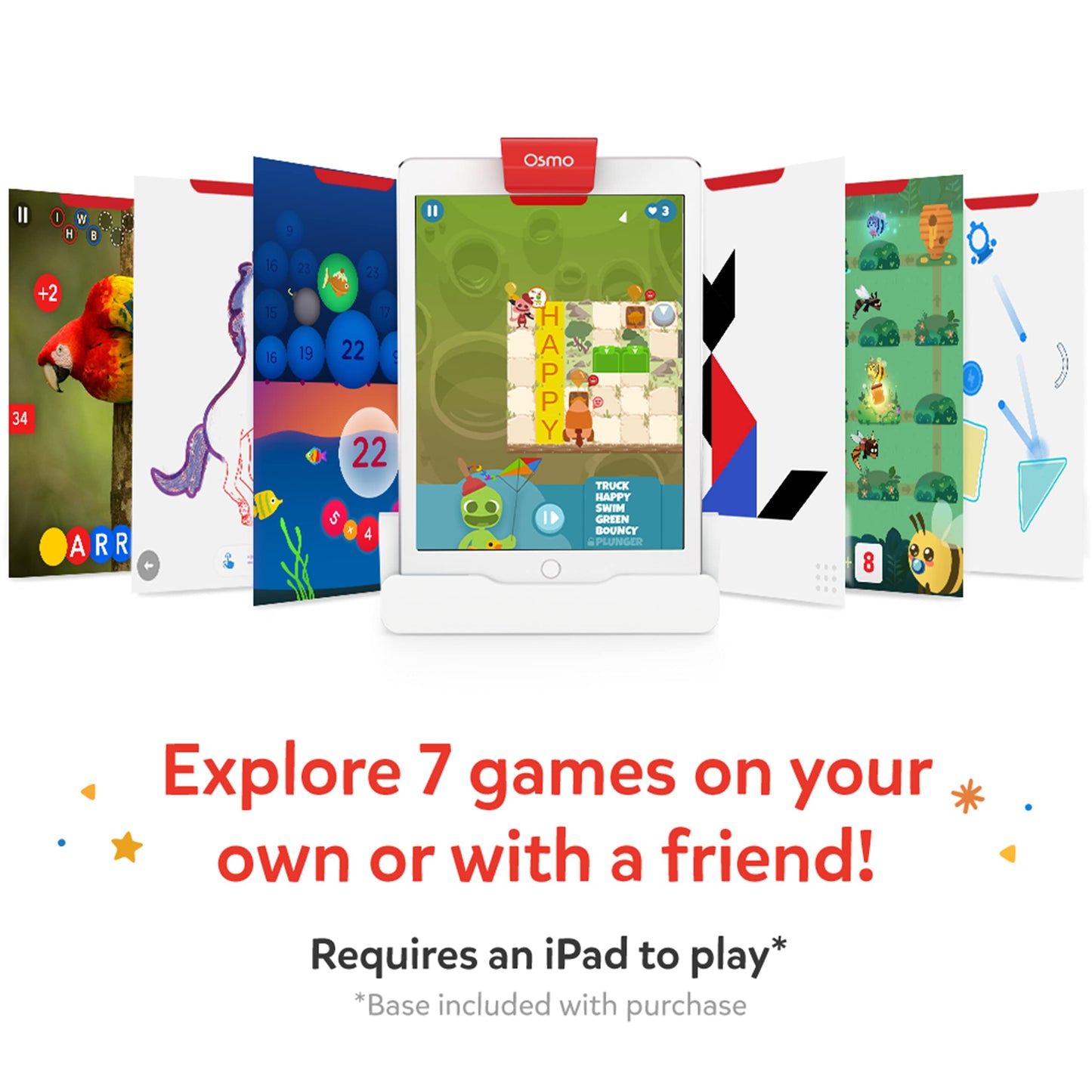 Osmo Genius Starter Kit for Kids Ages 6–10 | 7 Educational Learning Games | iPad Compatible | Educational STEM Learning System | Base Included (7 Games iPad)
