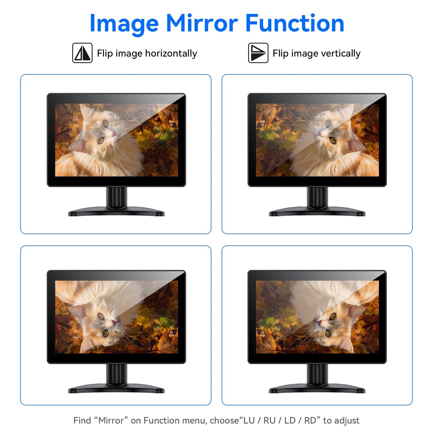 Eyoyo 10.1-inch Small Touchscreen Monitor: 1280x800 IPS Display, 10-Point Touch, HDMI VGA AV Input, Built-in Speakers, Metal Case, VESA 75x75, Touch Screen Monitor for Raspbery Pi, PC, CCTV, POS