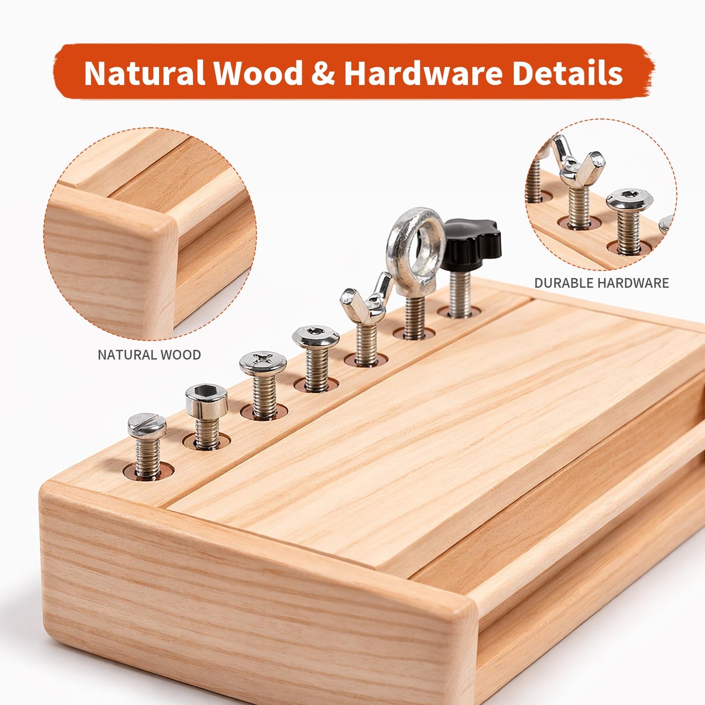 INIFEIDALA Montessori Toys for 3 4 5 Year Old,Montessori Screwdriver Board Set-Lock and Key Toy,Kids Tool Set,Preschool Learning Sensory Activities - Fine Motor Skills - STEM Toys