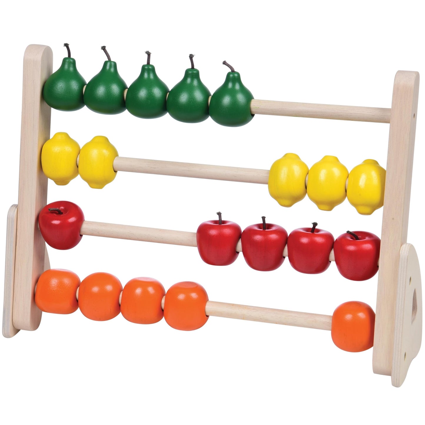 Montessori Hardwood Fruit Abacus – Toddler Counting & Color Recognition Math Toy for Fine Motor Skills, Early Childhood & Special Needs Learning