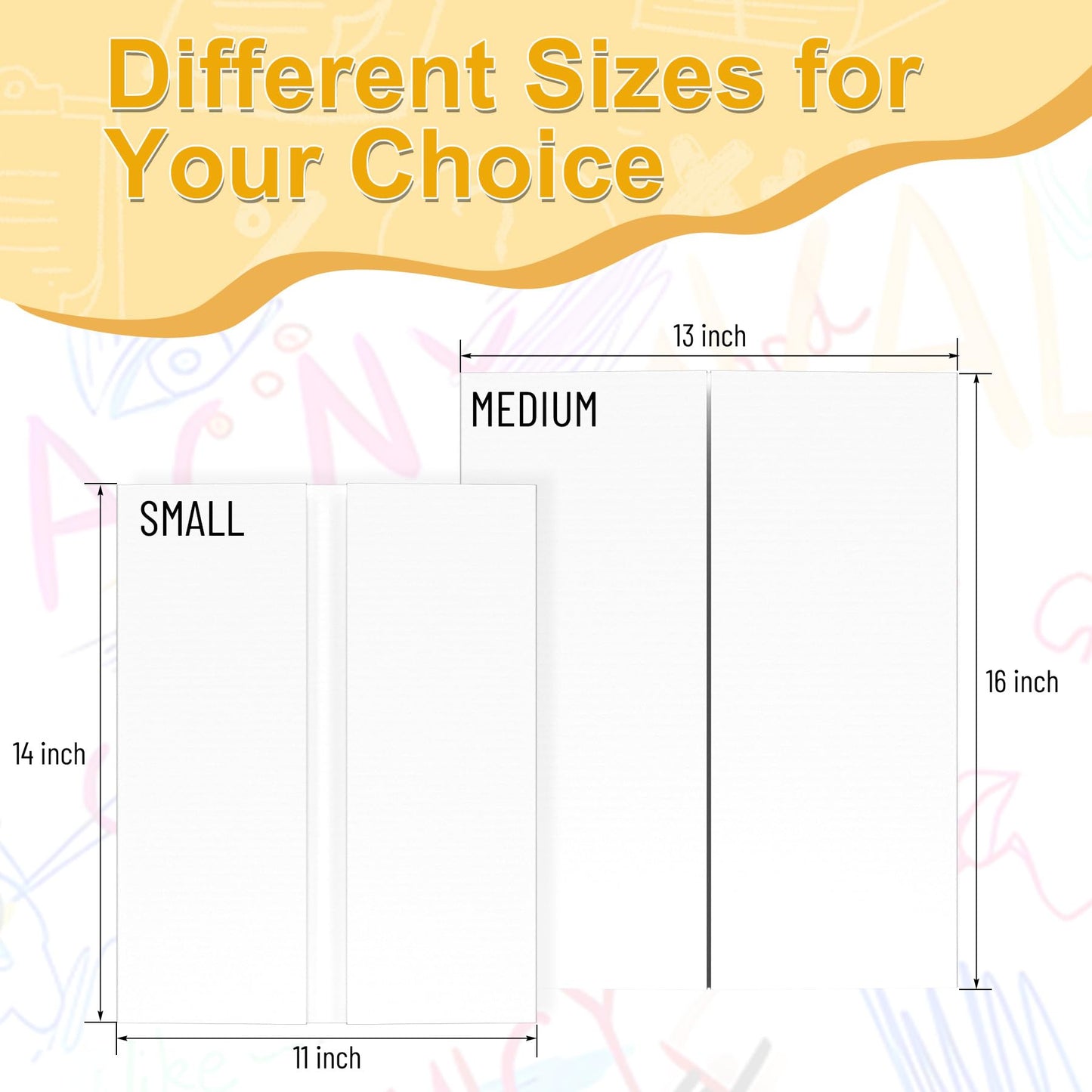 AKONEGE 4Pcs Medium Trifold Poster Board, 26 x 16 Inches White Tri Fold Poster Boards Corrugated Presentation Cardboards for Science Fair, School Projects, Exhibitions, and Business Presentations