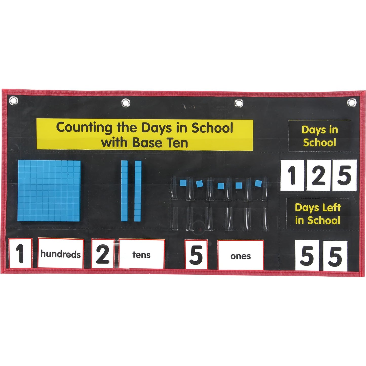 Really Good Stuff Counting The Days with Base Ten Pocket Chart