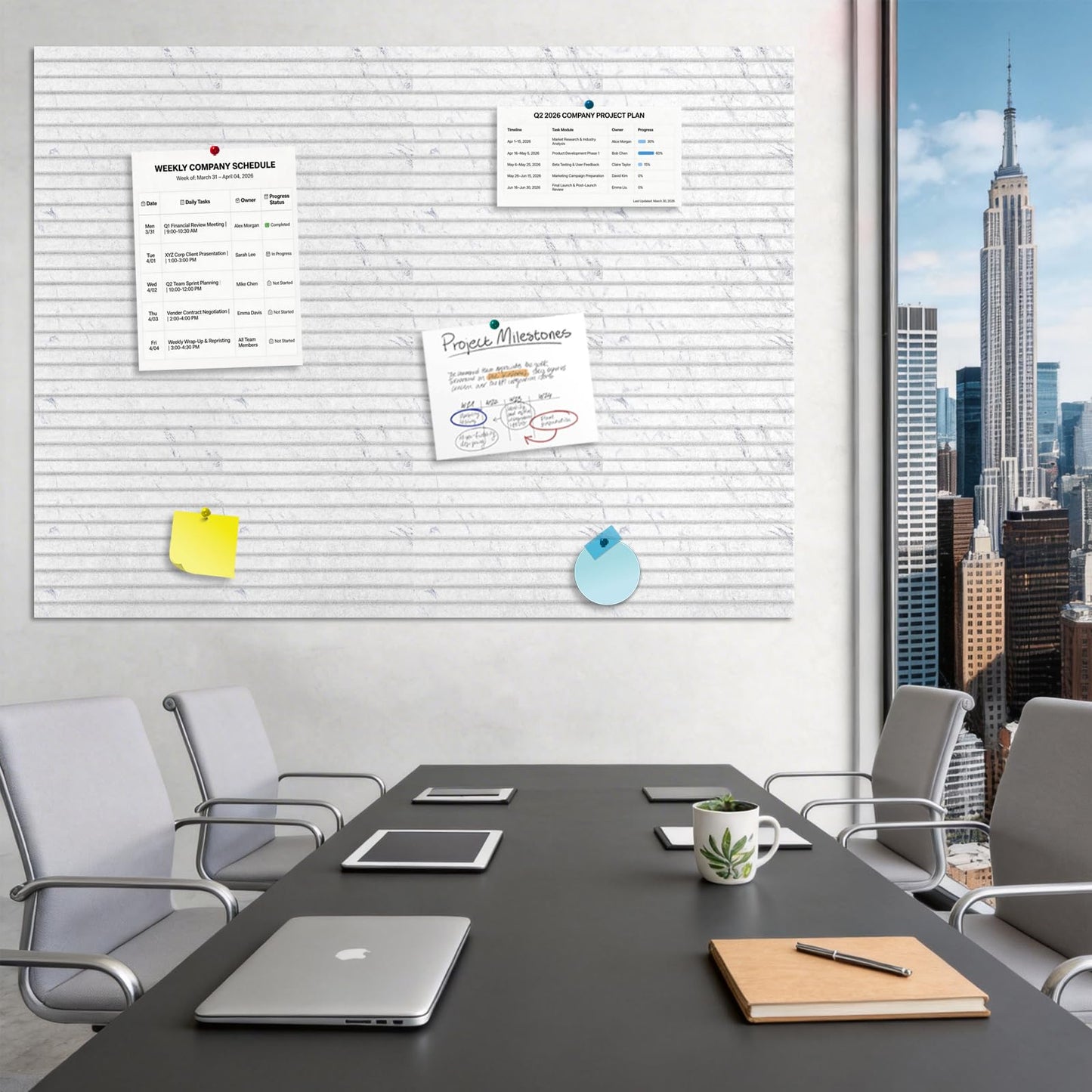 TOMAIX 12-Pack Felt Bulletin Boards (11.8" x 11.8") – Self-Adhesive Wall Tiles with Pushpins; Ideal for Offices, Classrooms, and Home Decor; for Posting Notes, Photos, and Memos(Gray)