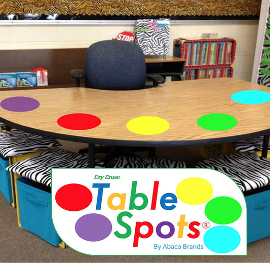 Dry Erase Circles | The Original Table Spots for Teachers 20 Pack | 20 Multicolor Dots Whiteboard Marker Stickers Wall Decals for School Classroom Teachers Students Table Desktop White Board