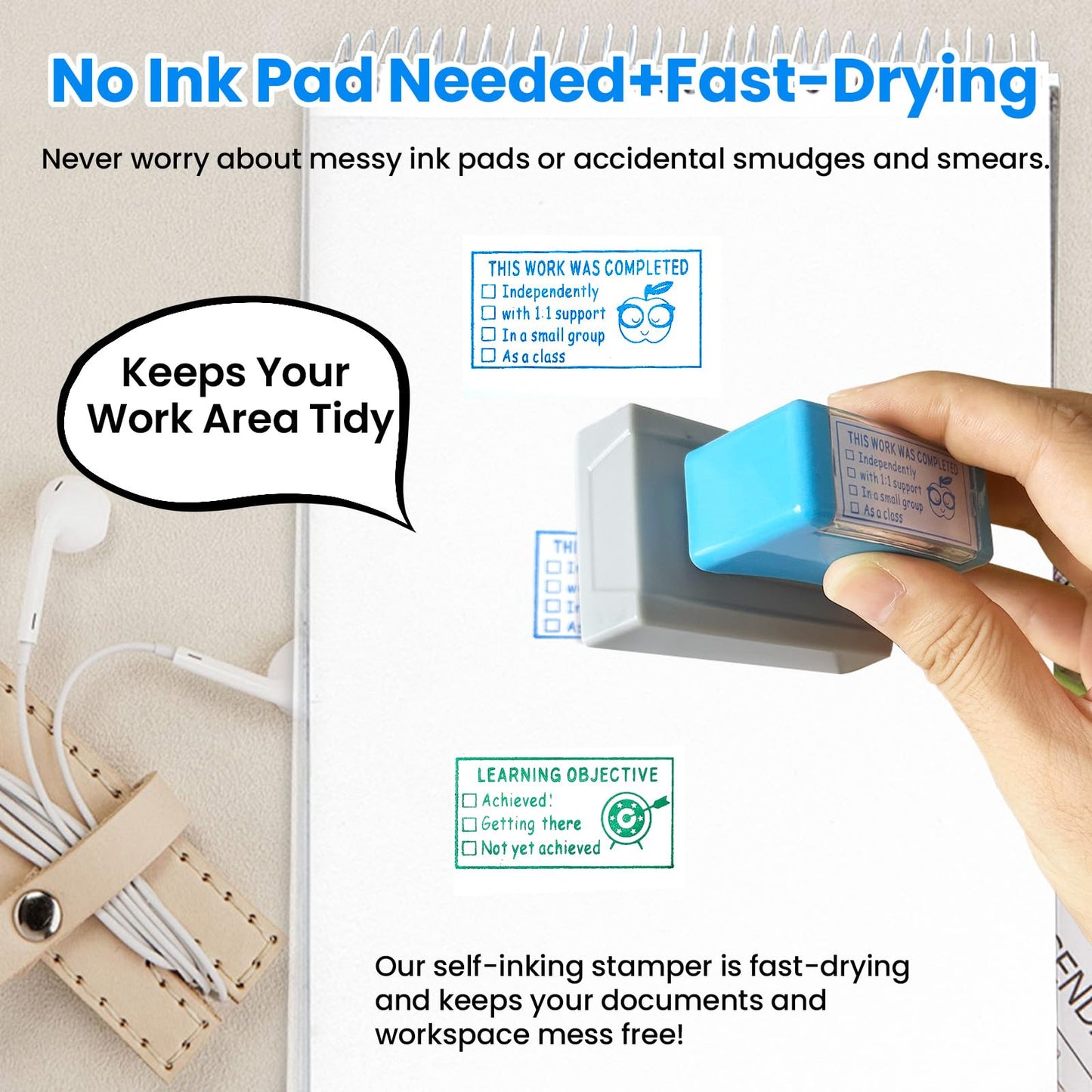 Special Accommodations Stamp for Teachers Classroom SPED Self Inking Stamp, Back to School Teacher Stamps Set Teacher Dormitory Supplies Teacher Must Haves Supplies Rubber Stamp