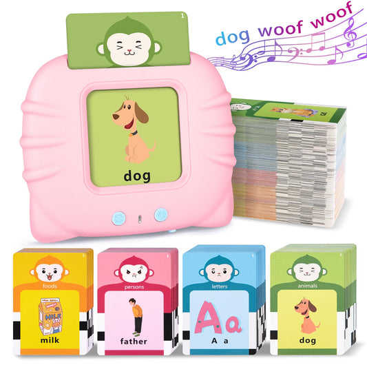 U-LEARNER Toddler Girls Toys Talking Flash Cards-296 Sight Words, Educational Toys for 1 2 3 4 Year Old, Speech Therapy&Autism Learning Materials, Toddler Girlt Birthday Gift with Durable Cards
