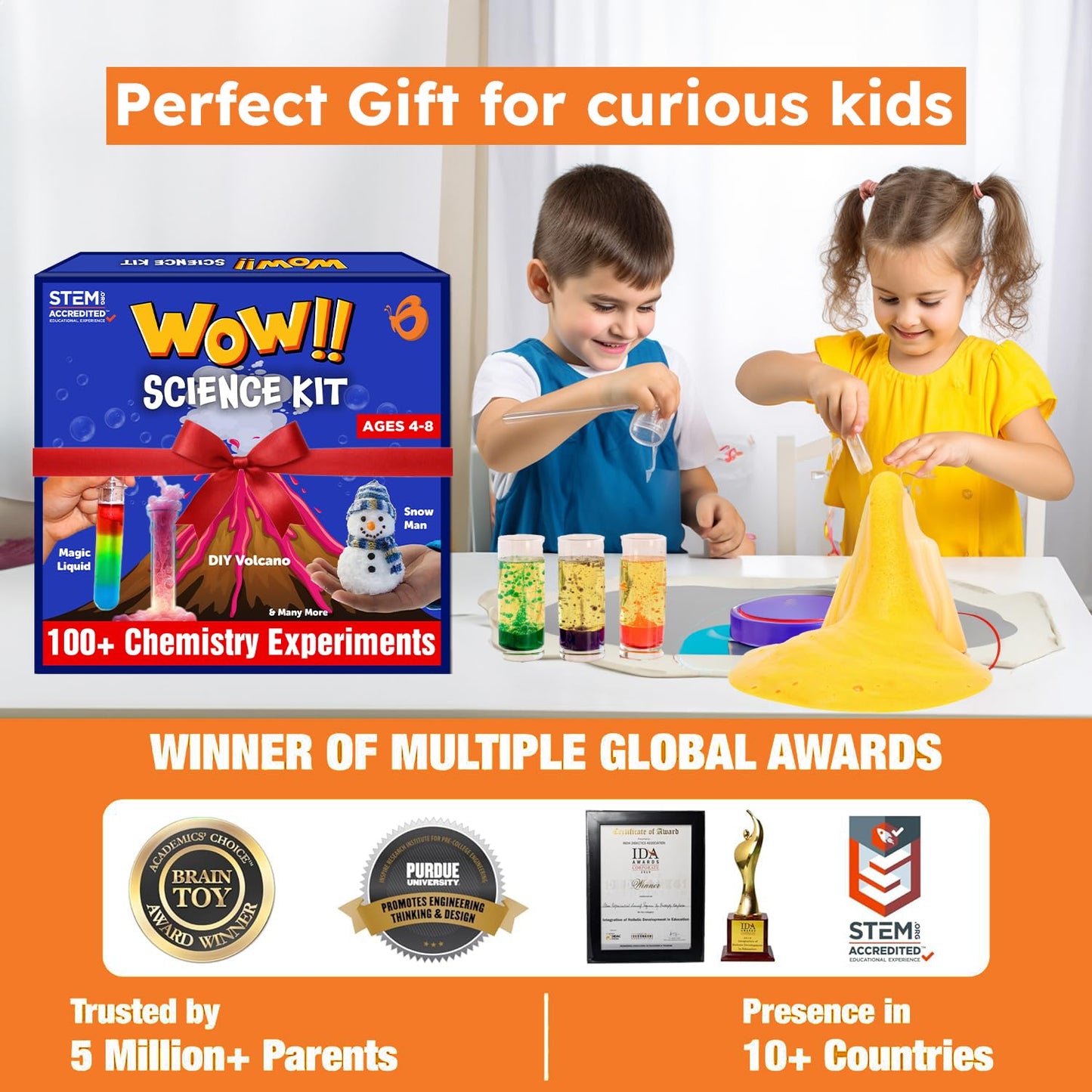 Butterfly EduFields 100+ Science Kits for Kids Age 5-7 | Birthday Gifts for 4 5 6 7 8 Year Old Boys & Girls | DIY Chemistry Experiments kit | Learning and Educational Projects