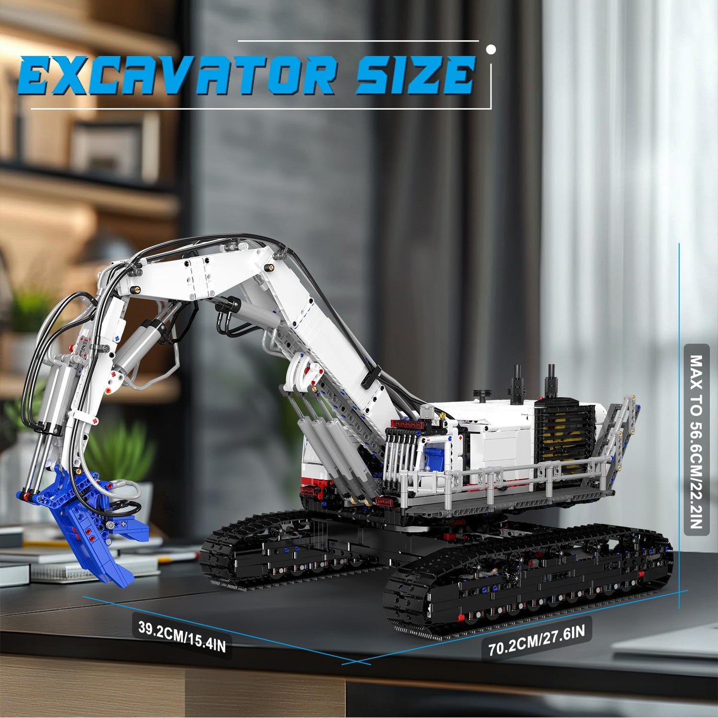 Mould King Mobile Demolition Crane Construction Set, APP Control Motorized Excavator Truck Building Blocks Kit, DIY Assembly STEM Car Toys for Adults - Perfect for Creative Play and Learning (4195+)