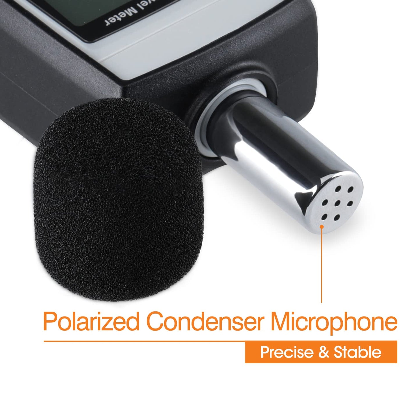 Decibel Meter Sound Level Reader 30-130dB(A), Hand-held Sound Noise Meter, Digital Noise Meter Decibel Monitoring Tester Calibrated Audio Noise Volume Measuring Tool