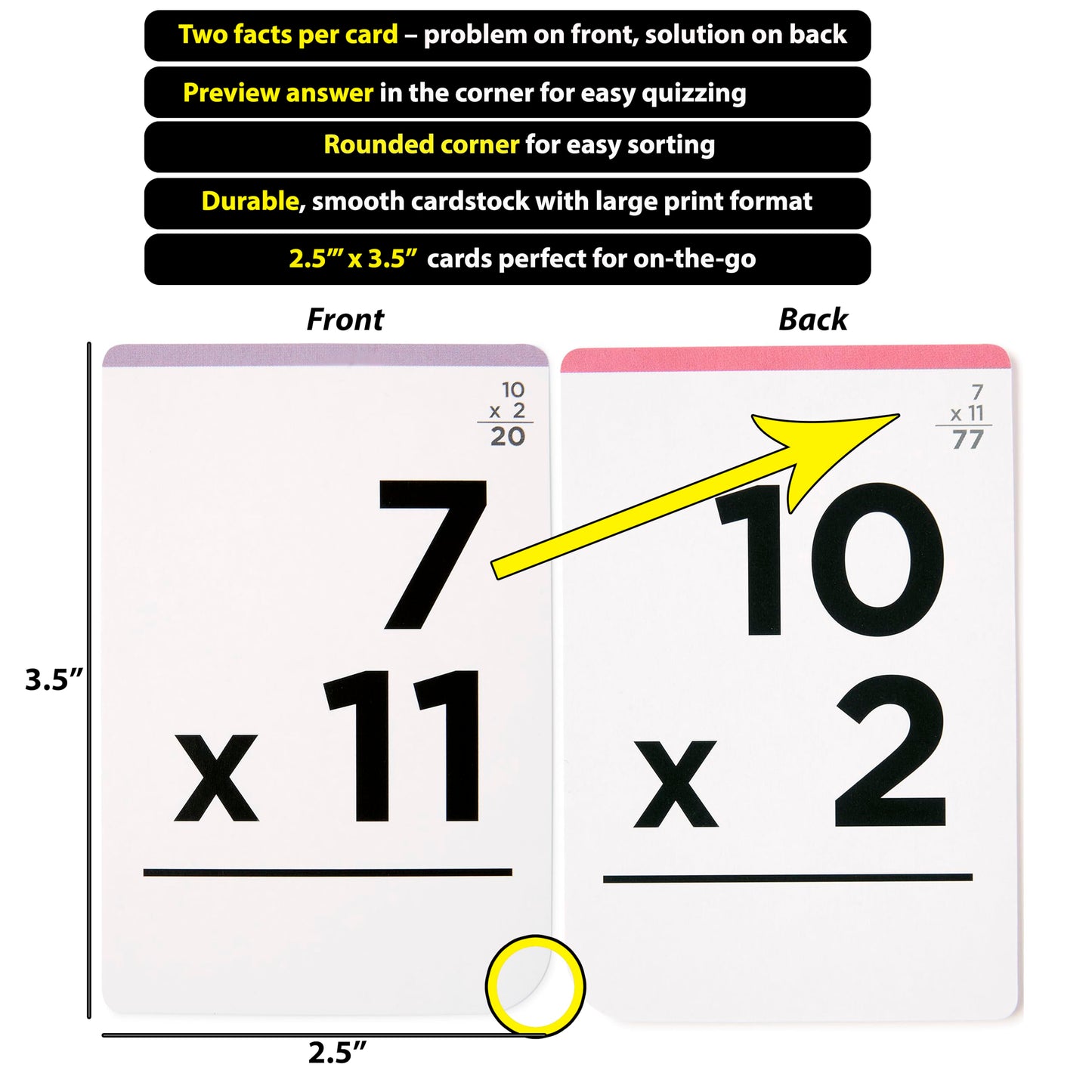 Award-Winning Math Flash Cards – 152 Multiplication & Division Facts (1–12) – 2 Facts Per Card with Visual Aids – Bonus Word Problems, Games & Durable Cardstock – Grades 2–6
