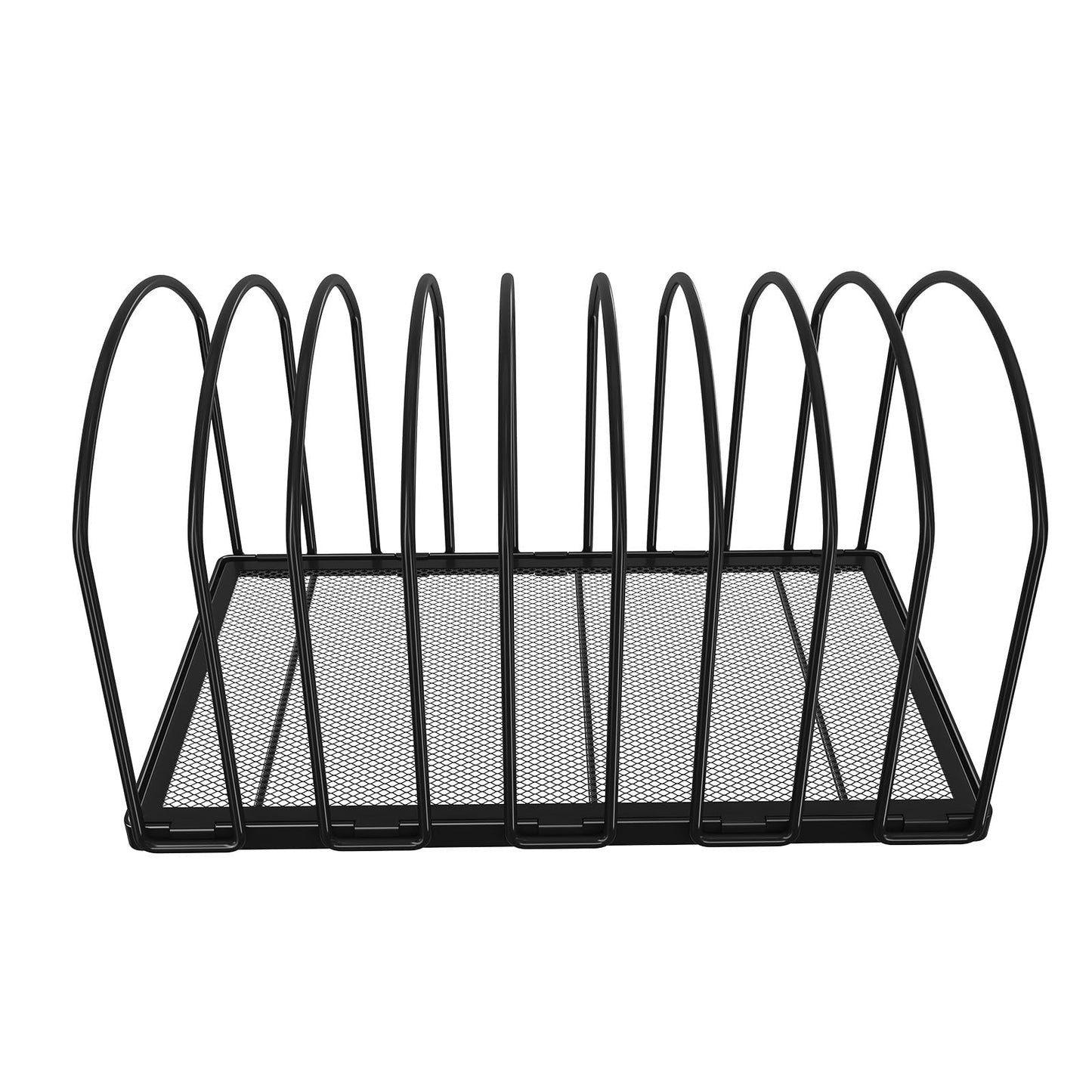 Simple Trending 9 Section Metal File Sorter Organizer for Desk Home Office, Black