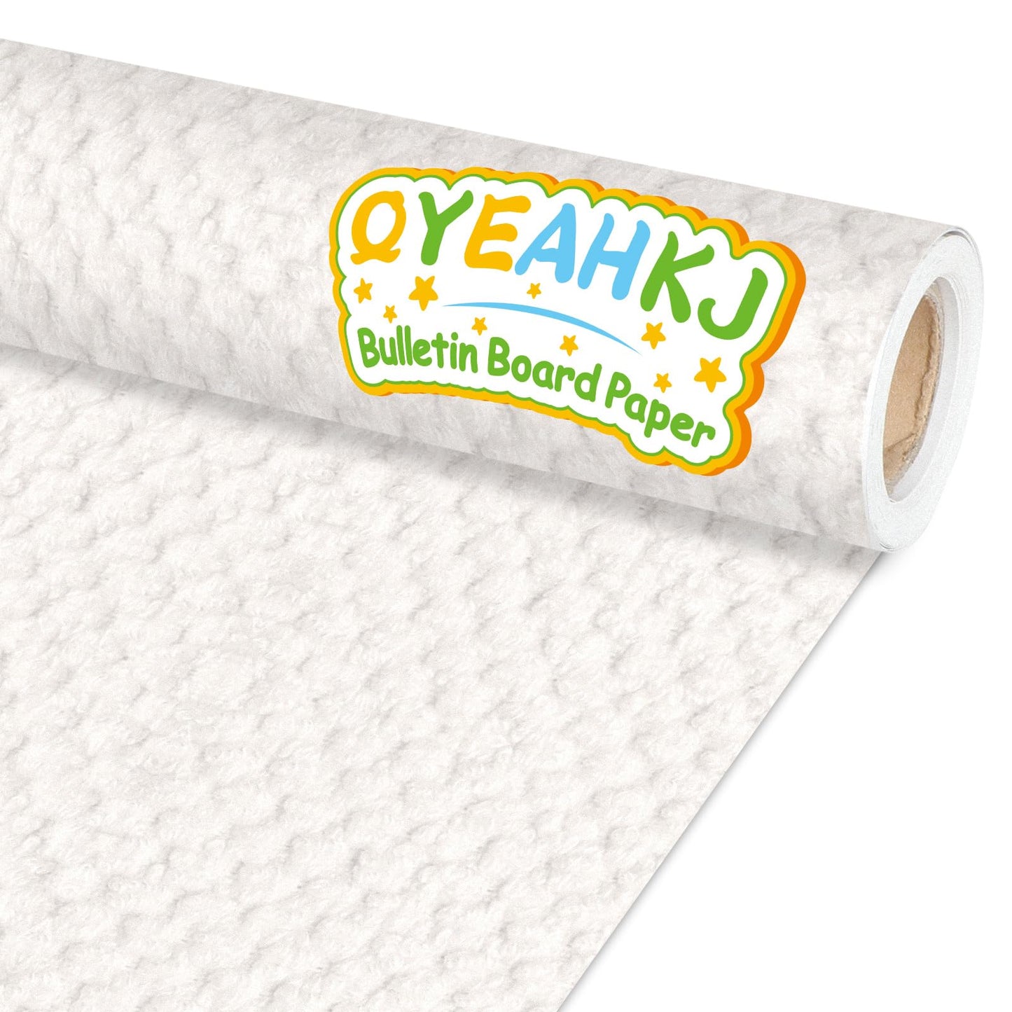Qyeahkj White Woven Bulletin Board Paper Roll Rustic Bulletin Board Background Paper Fade Resistant Classroom Decoration Poster Art Craft Home Wall Education Decor Supplies 17.7in x 20ft