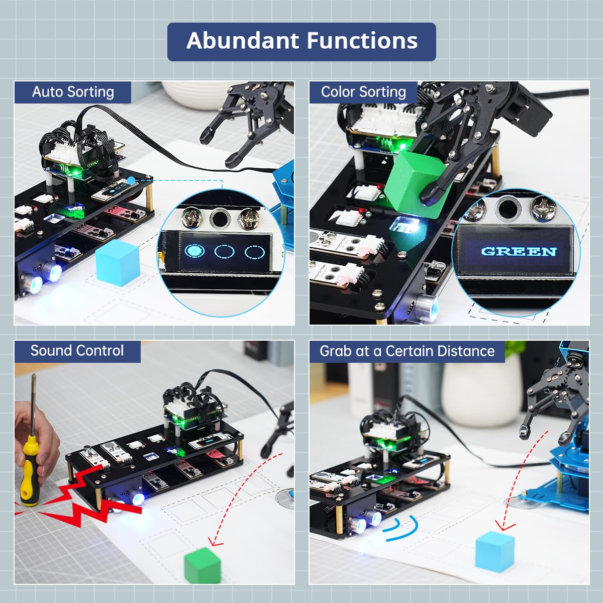 LewanSoul Robotic Arm 6DOF Robot Arm Kit with Secondary Development Compatible with Arduino, DIY Programming Kit STEAM Robot with Sensor and Arduino Open Source Code & Tutorial
