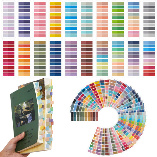 ReliThick 8000 Pcs Writable Sticky Tabs, 40 Colors Book Notes for Annotating Books, Self-Adhesive Index Tabs for Bible, Planner, Notebook, School & Office Supplies