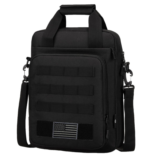 ZHIERNA Tactical Messenger Bag, Tactical Briefcase for Men Tactical Laptop Bag Heavy Duty MOLLE Shoulder Pack Handbag for Men(Black)