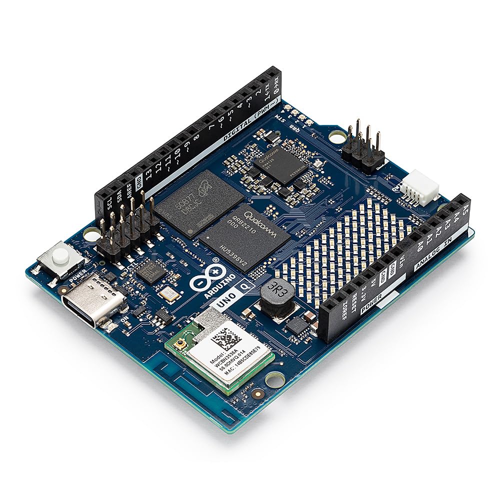 Arduino® UNO™ Q 4GB [ABX00173]- Hybrid Board, Qualcomm Dragonwing QRB2210 microprocessor (MPU) & STM32U585 Microcontroller(MCU), AI Vision, Voice, IoT, Robotics, Linux Debian OS, Wi-Fi 5, USB-C