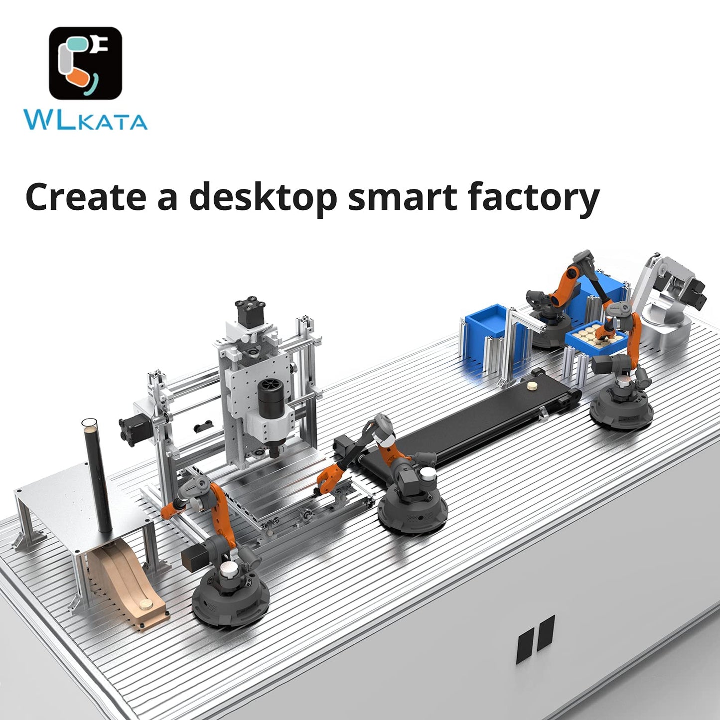 wlkata Mirobot 6 Axis Robot Mini Programmable Gripper Arm Lightweight Educational Desktop Robotic Arm 6DoF for K12 or 3D Printer