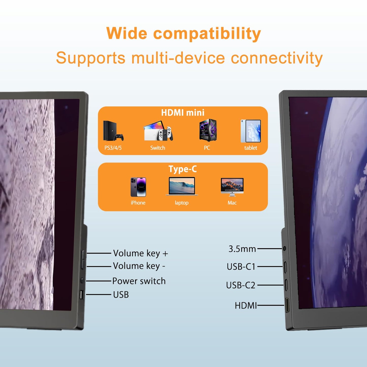 Topmonitor 14" Portable Monitor Touchscreen, 1200P FHD IPS Travel Monitor with Tempered Glass,10-Point Touch, Dual Speakers & Kickstand, USB-C HDMI External Monitor for Laptop MacBook Phone PS5 Switch