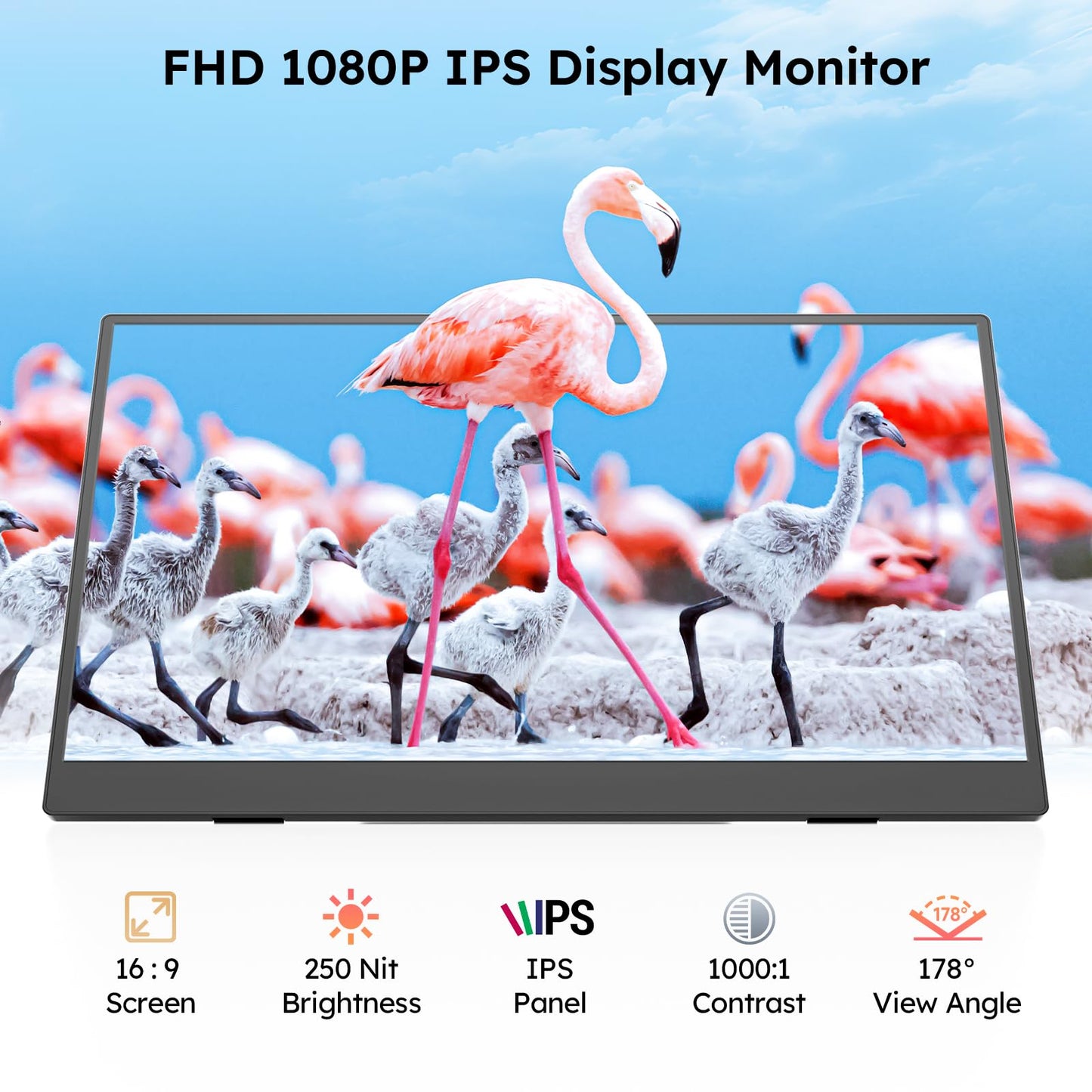 Dopesplay Portable Monitor, 15.6" FHD 1080P IPS Travel Monitor for Laptop, Foldable Magnetic Stand & Carry Case Included, USB-C Screen Extender for Laptop Mac PC Phone Xbox PS4/5 Switch
