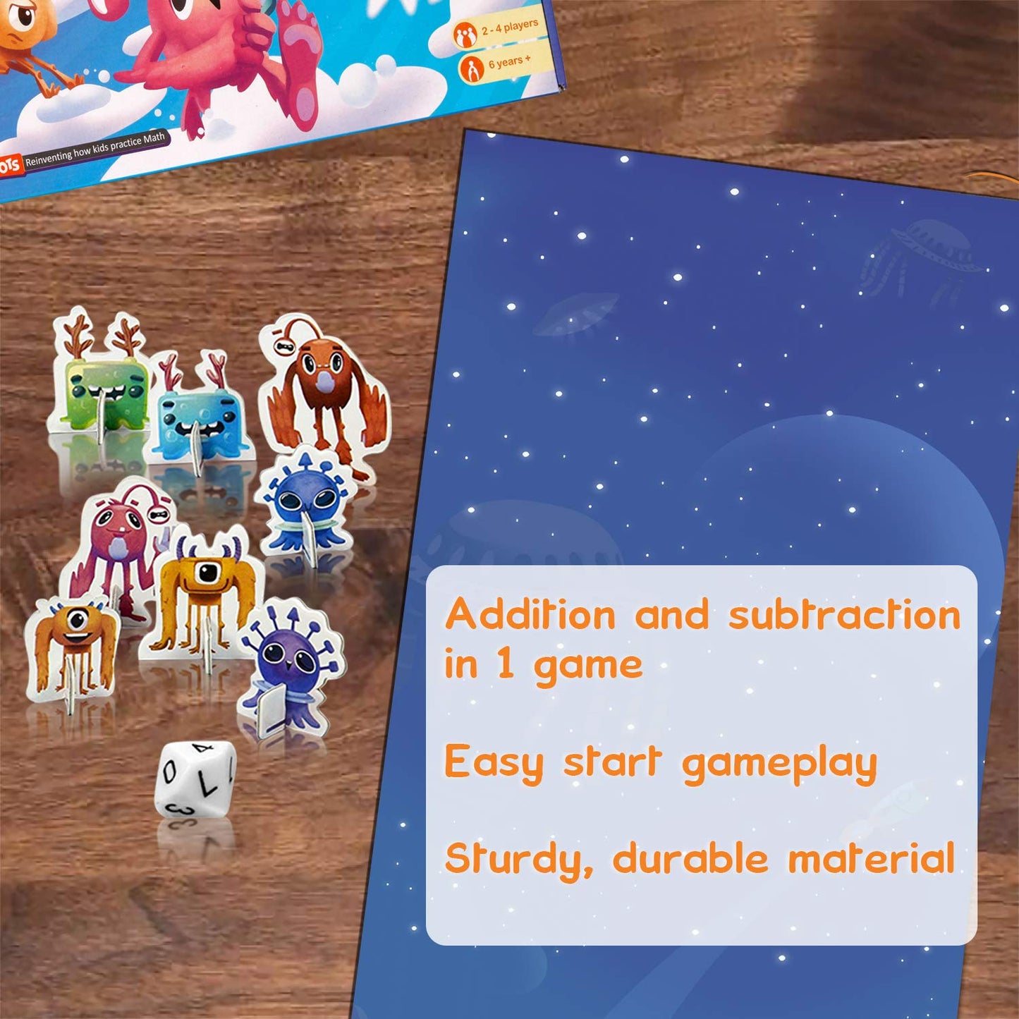 Logic Roots Cloud Hoppers Addition and Subtraction Game - Fun Math Board Game for 6-8 Year Olds, Easy to Play Educational Game for Kids at Home, Perfect STEM Toy Gift for Girls & Boys, Grade 1 & Up