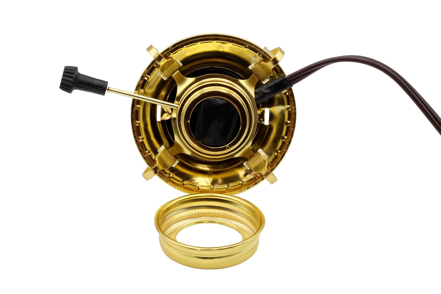Creative Hobbies Electric Oil Lamp Burner DIY Conversion Kit M999E, Pre-Wired, Gold