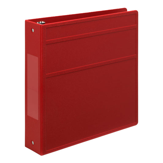 Carstens 2-Inch Heavy Duty 3-Ring Binder - Side Opening, Brick Red, Durable Plastic, Precision No-Gap Rings, Waterproof Covers, No Pockets, Holds 300 US Letter Sheets, BPA-Free, Made in USA (2828-3R)