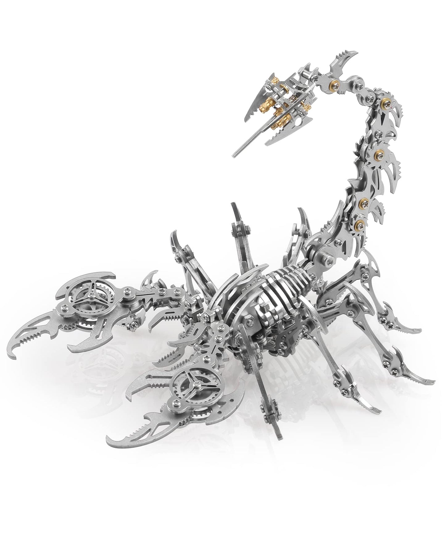 Metalkitor Scorpion 3D Metal Puzzles Kits for Adults Teens – 454 Pcs – Mechanical Assembly Models – 4 Hours to Build – Ideal for Gifts and Decorations (Silver)