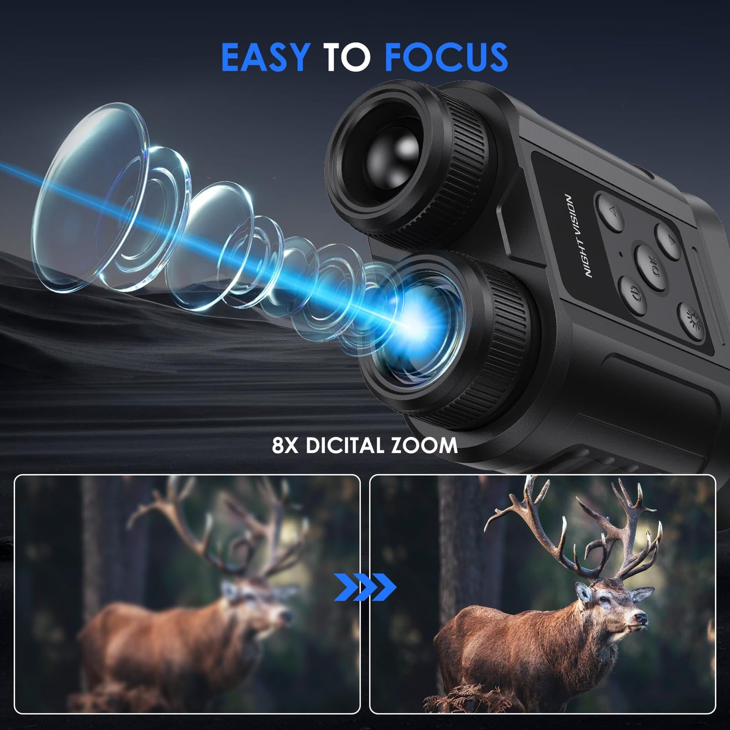Gifts for Men and Teen Boys,Night Vision Goggles,Night Vision Binoculars,32GB Card Included, Photo/Video Capture,Outdoor Tools for Education, Wildlife Watching,Birthday Gifts for Boy,Men,Gift for Dad