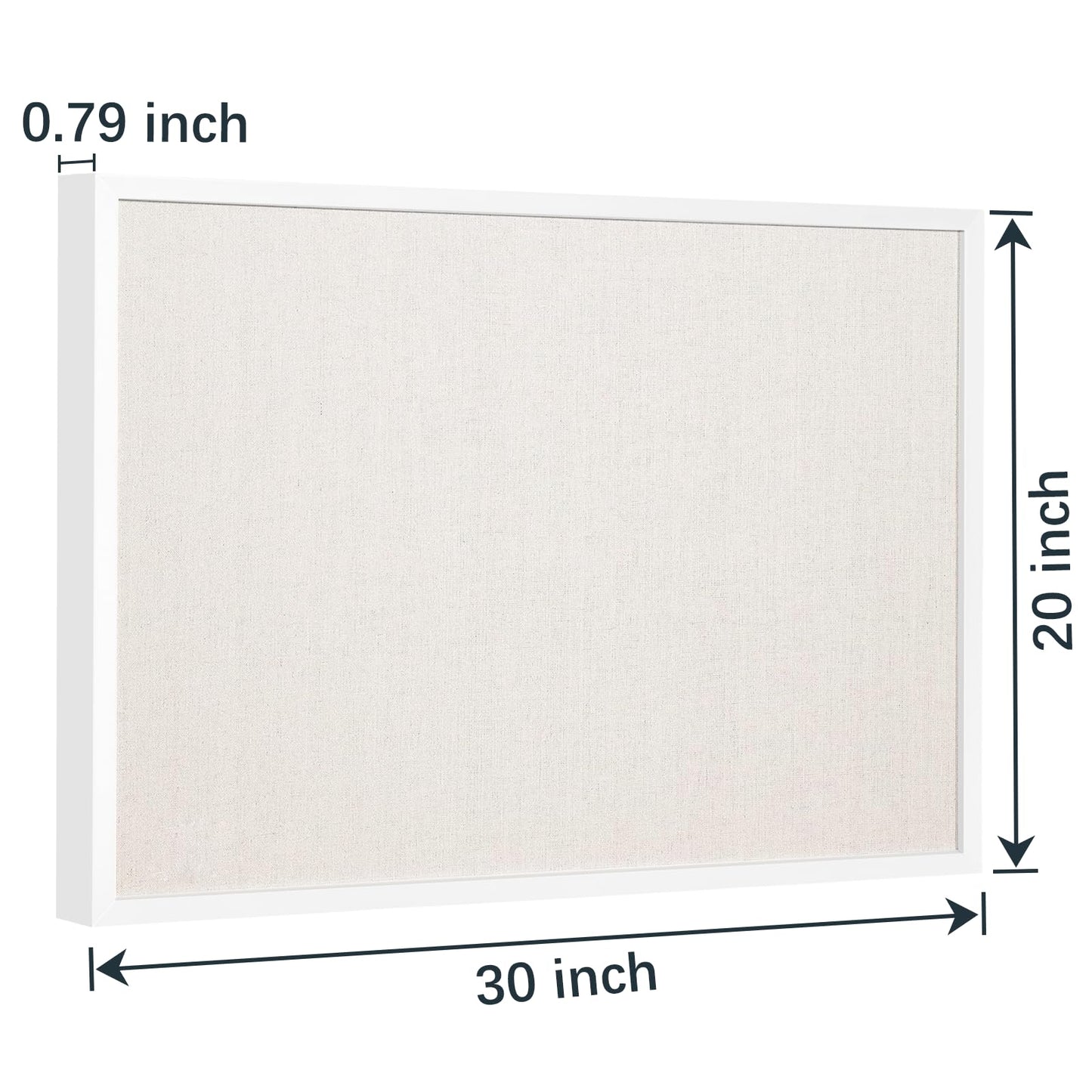 OWLKELA 20'' x 30'' Linen Bulletin Board 2 Pack, White Framed Cork Board, Perfect for Office & Home Decor, School, Cubicle