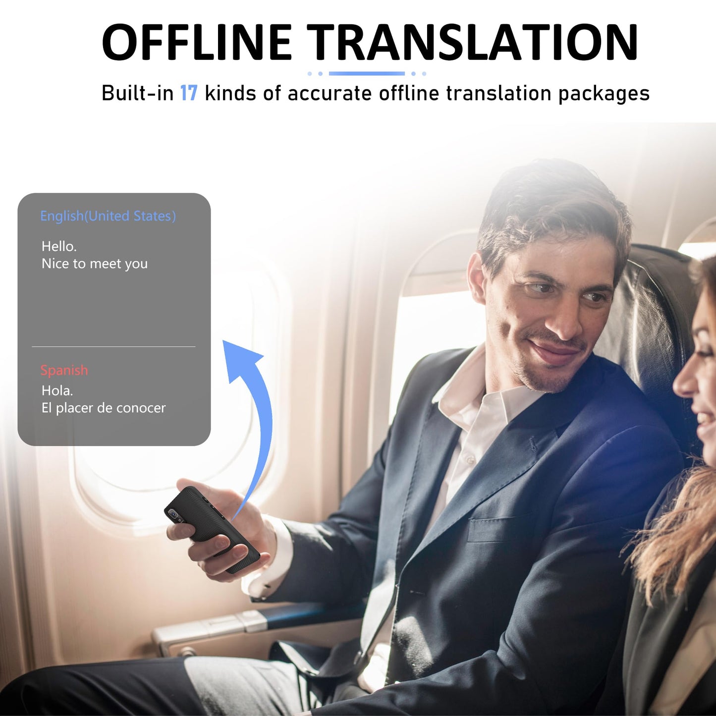 Language Translator Device,2024 Latest Two-Way Language Translator in 138 Languages, Online/Offline/AI/Voice/Photo Translation, Standy 240H, Portable Instant Translator for Business,Study & Travel