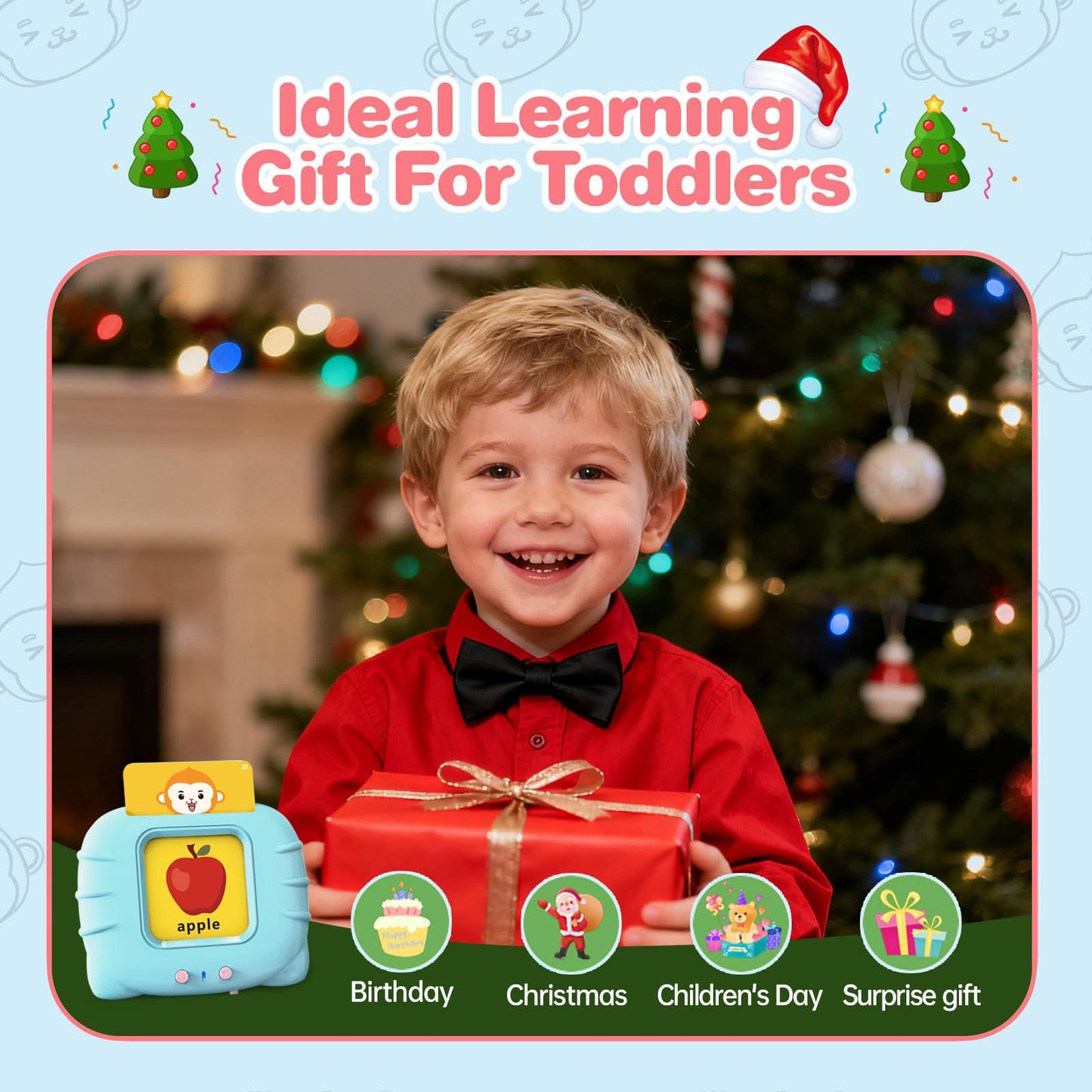 U-LEARNER 296 Sight Words Talking Flash Cards for Toddlers 1 2 3 4 5 Year Old, Pocket Speech, Sensory Speech Therapy Toys, Educational Learning Toys for Montessori and Autism Children, Gifts for Boys
