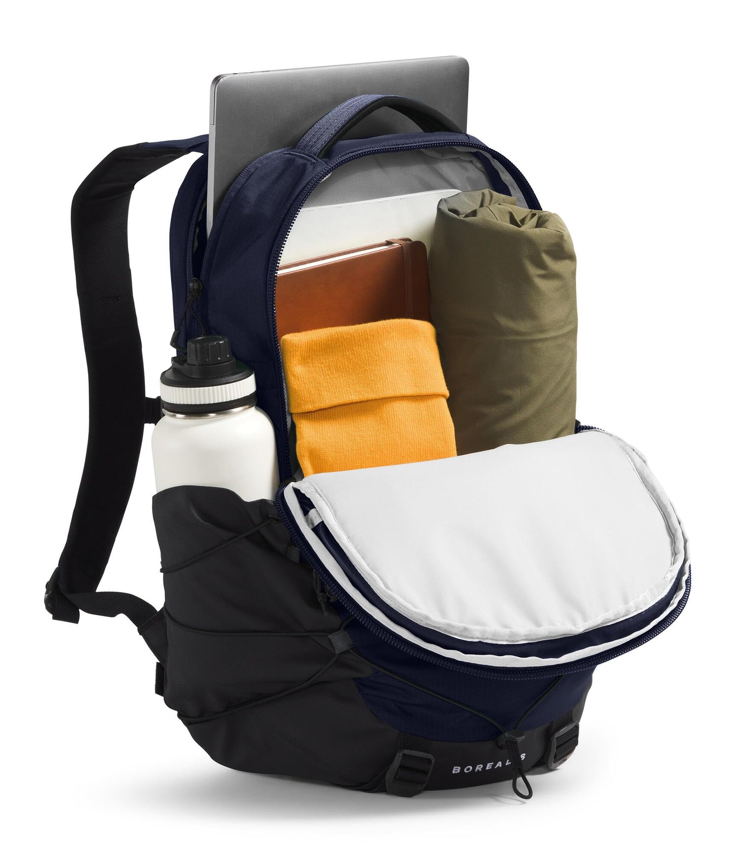 The North Face Borealis Commuter Laptop Backpack - Water Repellent, Laptop Sleeve, Large Main Compartment, TNF Navy/TNF Black-NPF, One Size