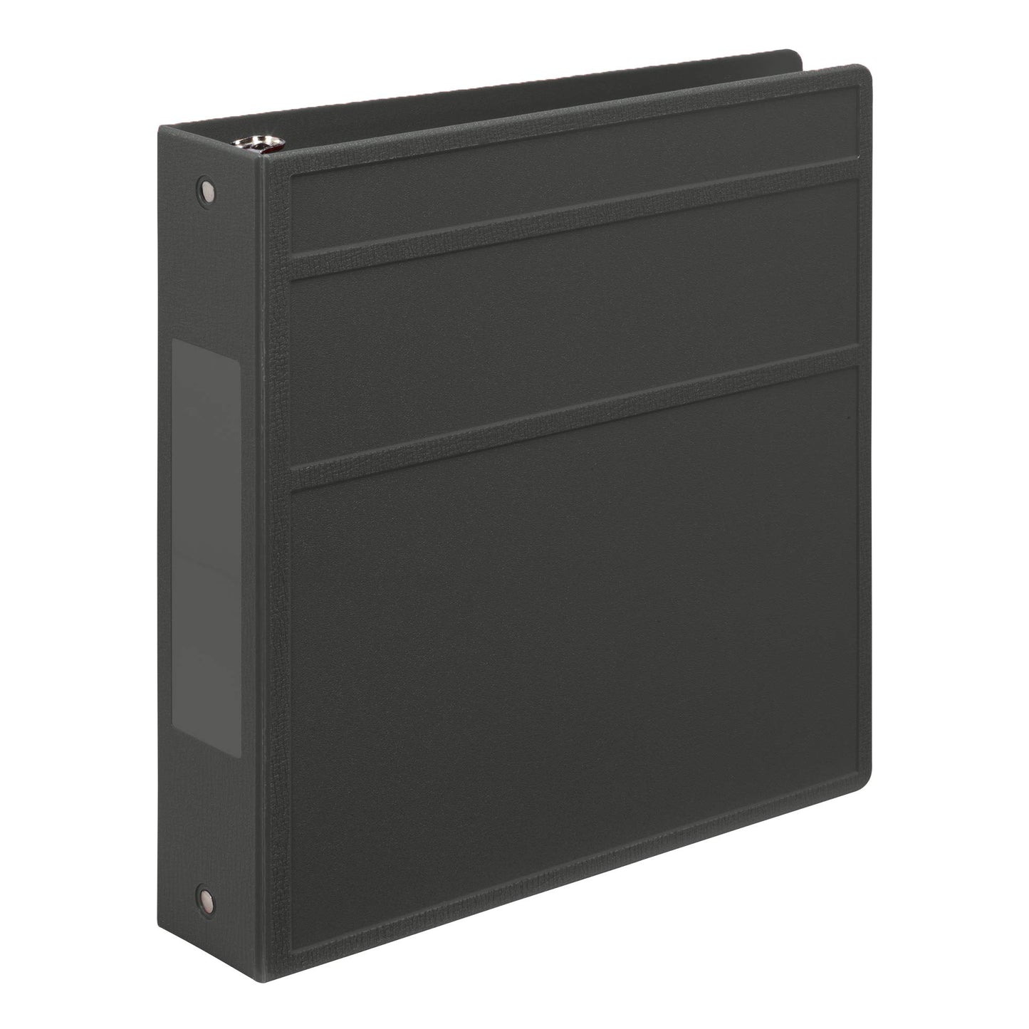 Carstens 2-Inch Heavy Duty 3-Ring Binder - Side Opening, Charcoal Gray, Durable Plastic, Precision No-Gap Rings, Waterproof Covers, No Pockets, Holds 300 Letter Sheets, BPA-Free, Made in USA (5821-3R)