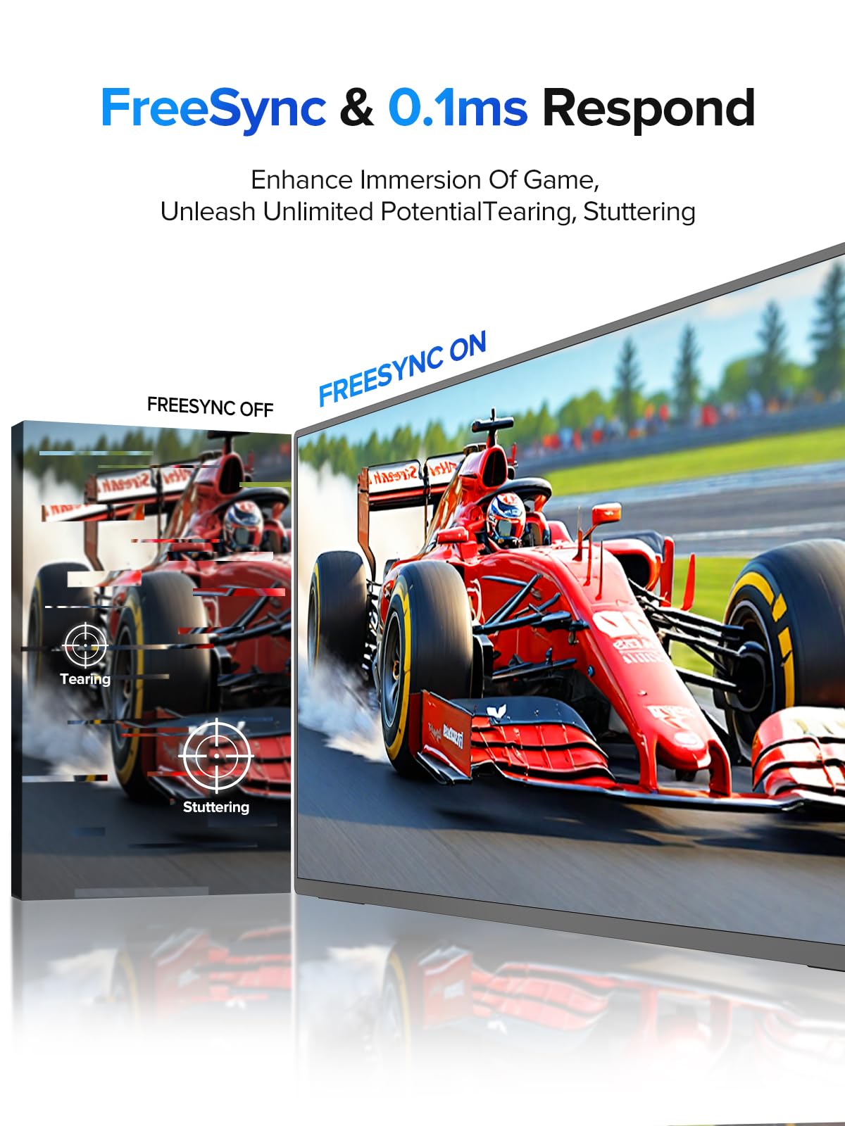UPERFECT QLED Portable Monitor Touchscreen 24.5'' 165Hz Gaming Monitor 2K 125% sRGB 2000:1, FreeSync 0.1ms, Built-in 180° Adjustable Stand/VESA, USB-C HDMI Second Screen for Laptop PC Game Console