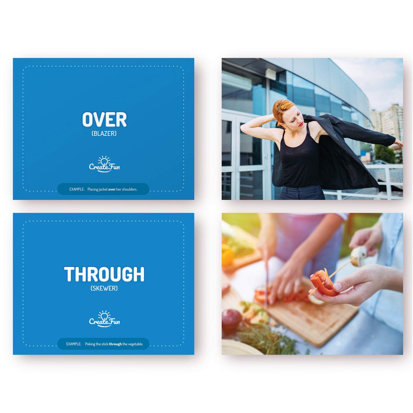 50 Preposition Flash Cards Vol 3 Vocabulary Development Includes 7 Picture Card Prepositions & 5 Sequencing Learning Games for Kids, Parents, Teachers, ESL, Speech Therapy, Autism, ABA and Homeschool
