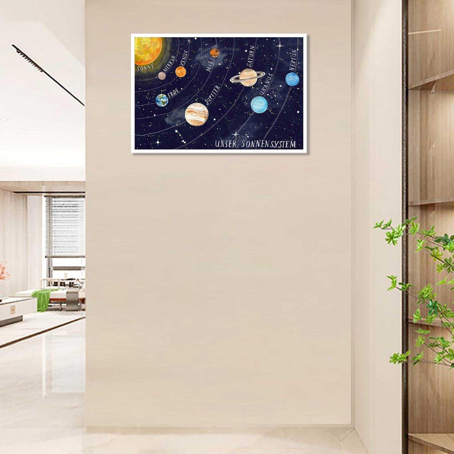 Solar System Educational Planet Poster Universe Infographic Star Life Cycle Astronomy Knowledge Suitable For Living Room Dormitory Bedroom Wall Decoration 16x24in Unframed