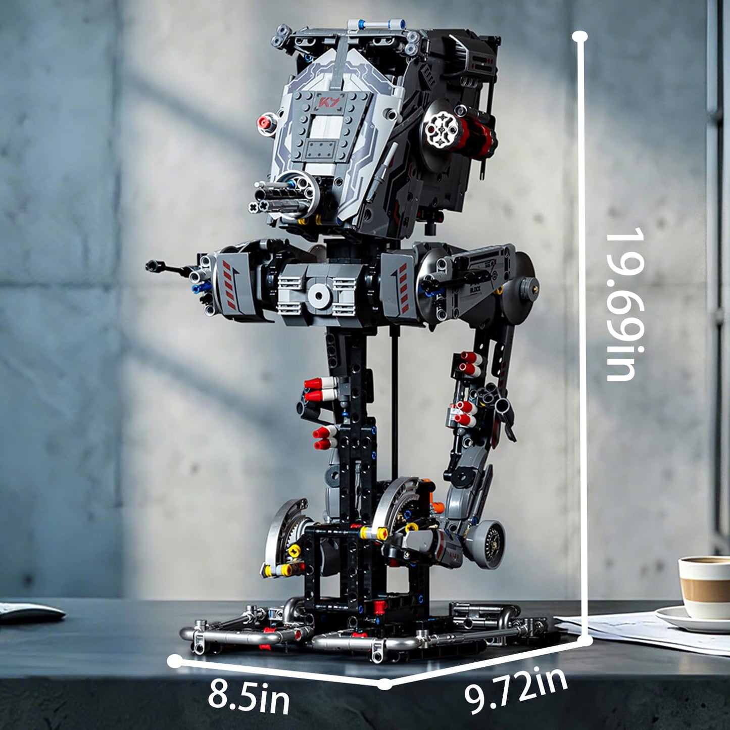 UNCLE BRICK Mechanical War Robots Building Blocks Sets,Interstellar War Walking Robot,Manual Rotation and Electric Drive,STEM Toys for Aged 8-13,A Perfect Birthday for Model Collectors
