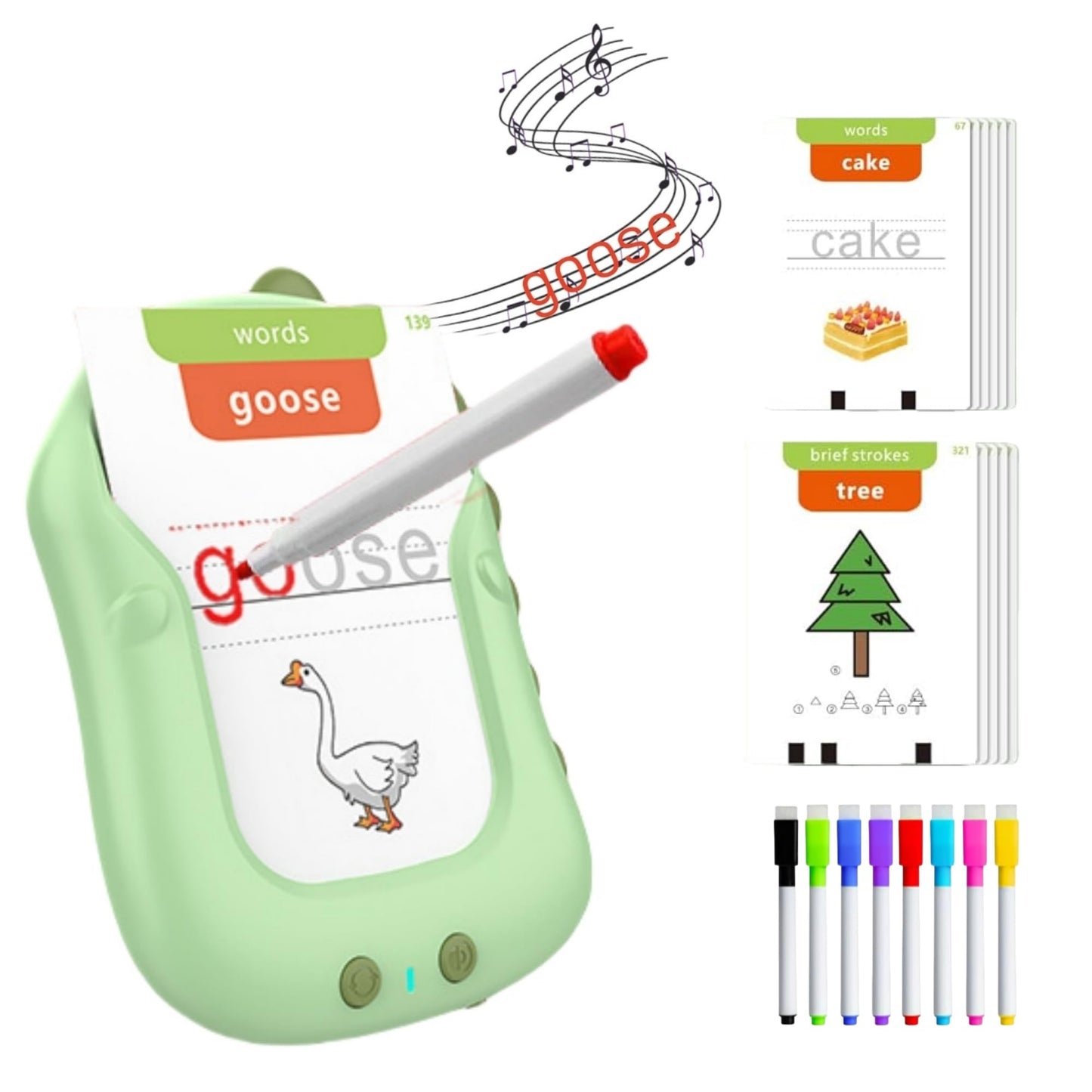 Toddler Toys Talking Flash Cards With Drawing for Toddlers 3-8 Years, 224 Sight Words for Montessori Learning, Pocket Speech Therapy & Autism Sensory Toys for Kids Educational Flashcards for Boys Gift
