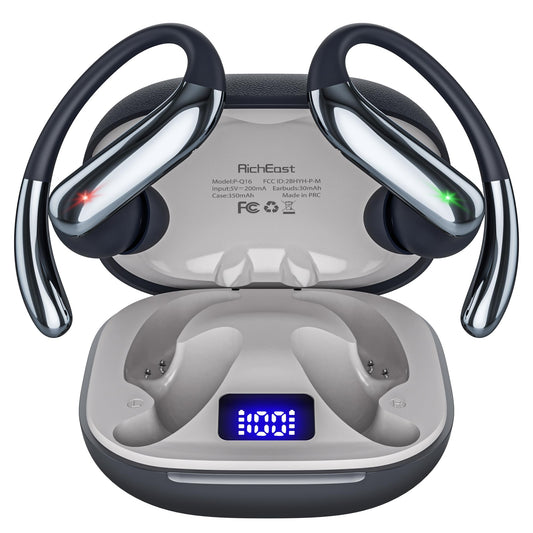RichEast AI Translation Earbuds Real Time with Audio and Video Calls, 4-in-1 Bluetooth 6.0 Translator Headphones with 6 Translation Modes/Meeting Notes & ANC, Audifonos Traductores Ingles Espaol Black