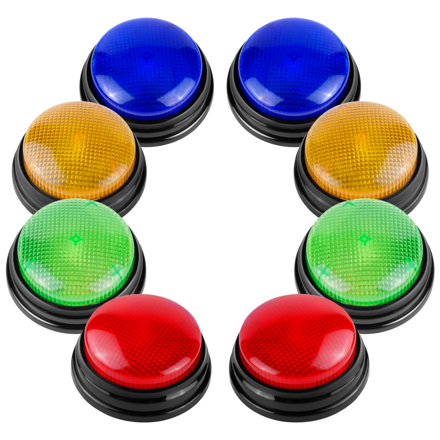 IBLESSU 8-Pack Buzzers for Trivia Games, Family Feud Jeopardy Buzzer, Game Buzzers with Lights and Sound, Answer Buzzers for Classroom, Buzzer for Game Show, Quizzes Party and Trivia Nights