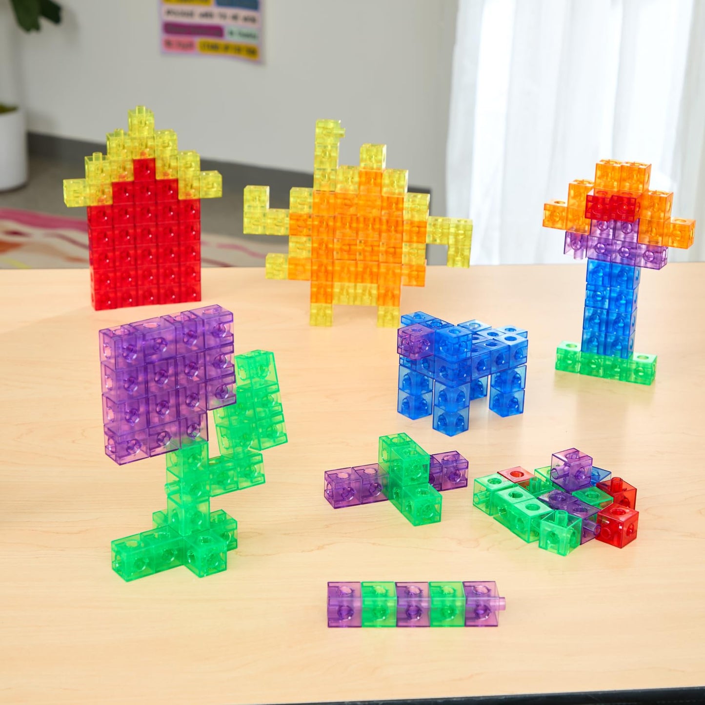 Excellerations Translucent Linking Cubes - 200 Pieces