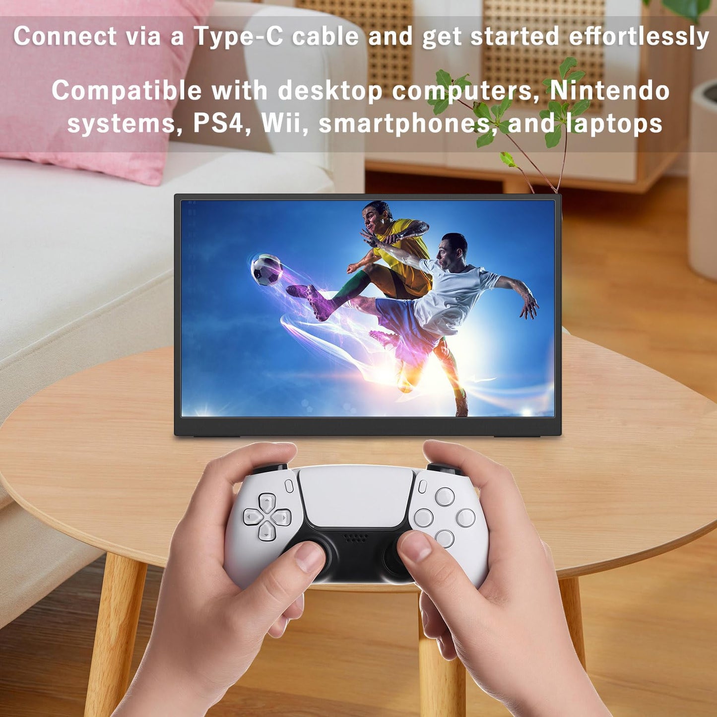 15.6" Portable Monitor Touchscreen,1080P FHD Laptop Screen Extender, 300 Nits Brightness IPS Display,Travel Monitor with Kickstand & Speaker, HDMI USB-C External Monitors for Laptop Computer Switch