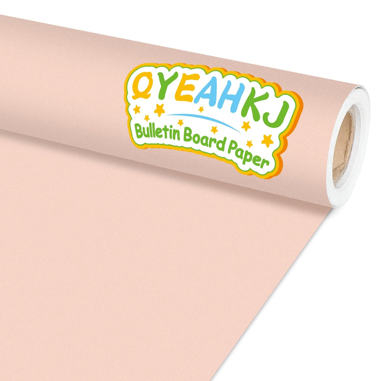 Qyeahkj Pink Bulletin Board Paper Roll Girl Blush Pink Bulletin Board Background Paper Fade Resistant Classroom Decoration Poster Art Craft Home Wall Education Decoration Supplies 17.7in x 20ft