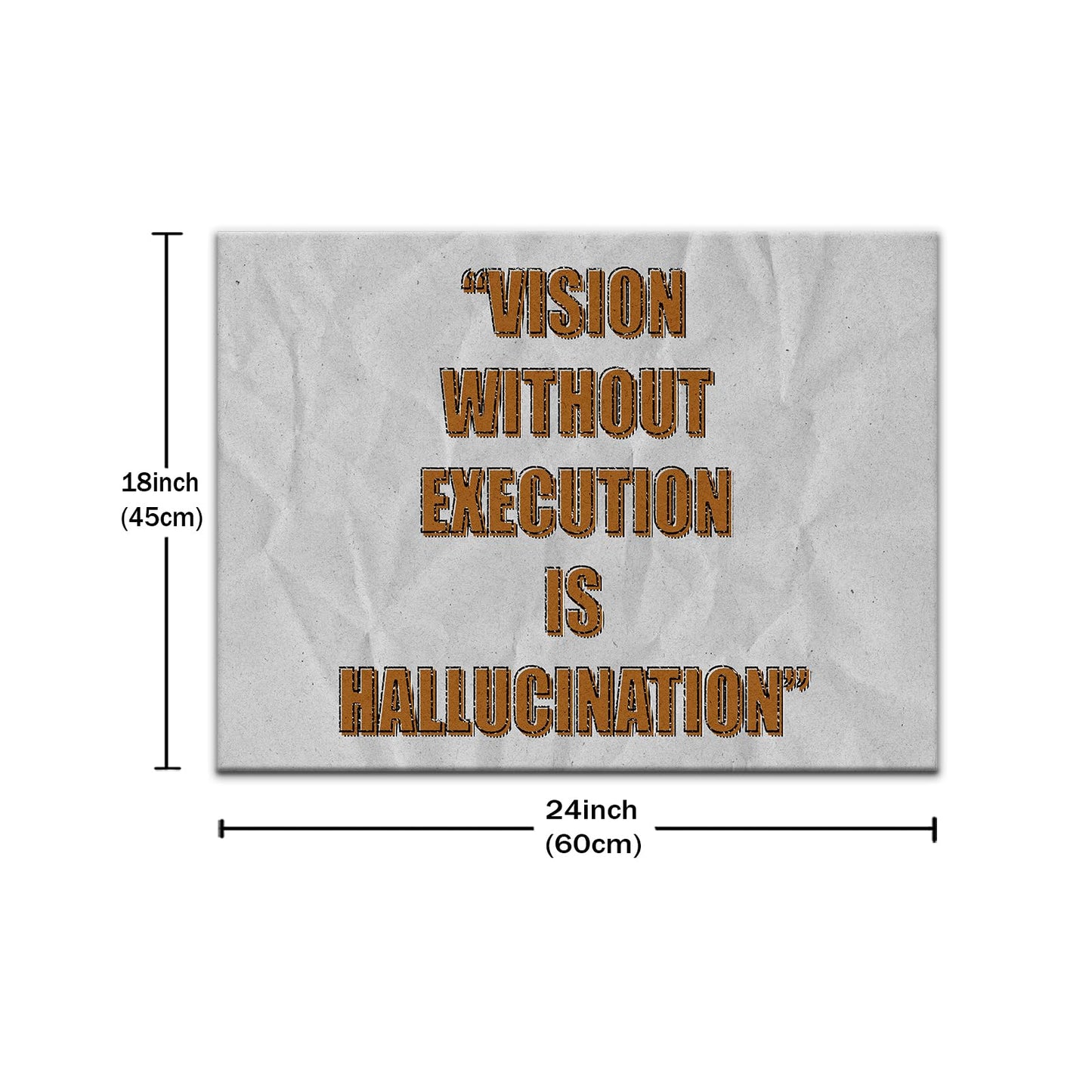 Motivational Wall Art Canvas Inspirational Entrepreneur Quotes Execution Poster Print Positive Picture Painting for Home Bedroom Office Wall Decor Framed Ready to Hang [24''W x 18''H]