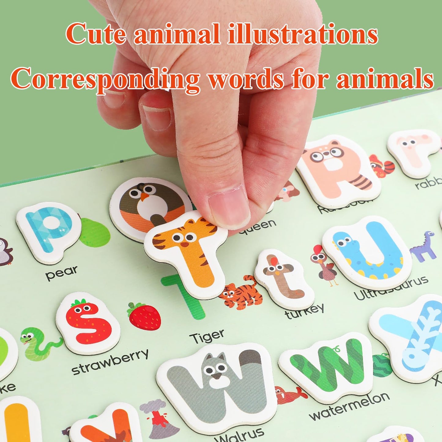 Upgrade Magnetic Letters Book for Kids, 78 PCS Magnetic Alphabet Letters, Uppercase & Lowercase ABC Magnets for Toddlers 1-3 Learning, Preschool Classroom Must Haves