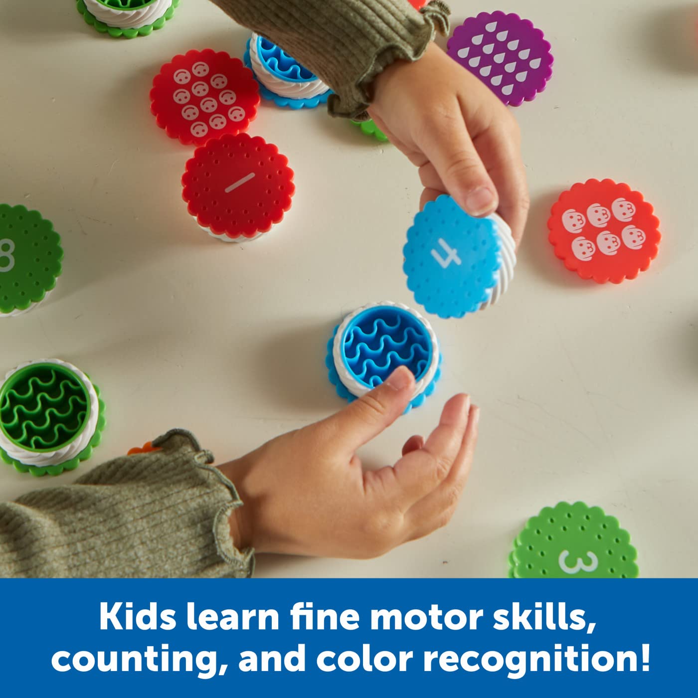 Learning Resources Mini Number Treats - Counting Skills, Cookies Toys, Montessori Fine Motor Skills, Math Manipulatives, Gifts for Boys and Girls