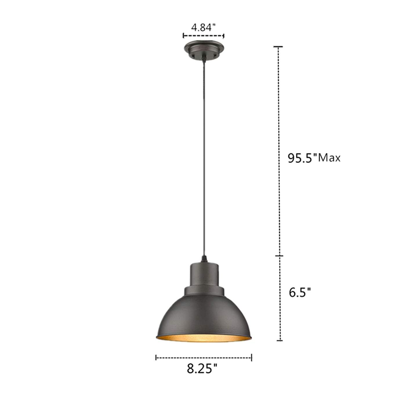 Chloe Lighting Pendant Light, CH2D090RB08-DP1, Rubbed Bronze Finish